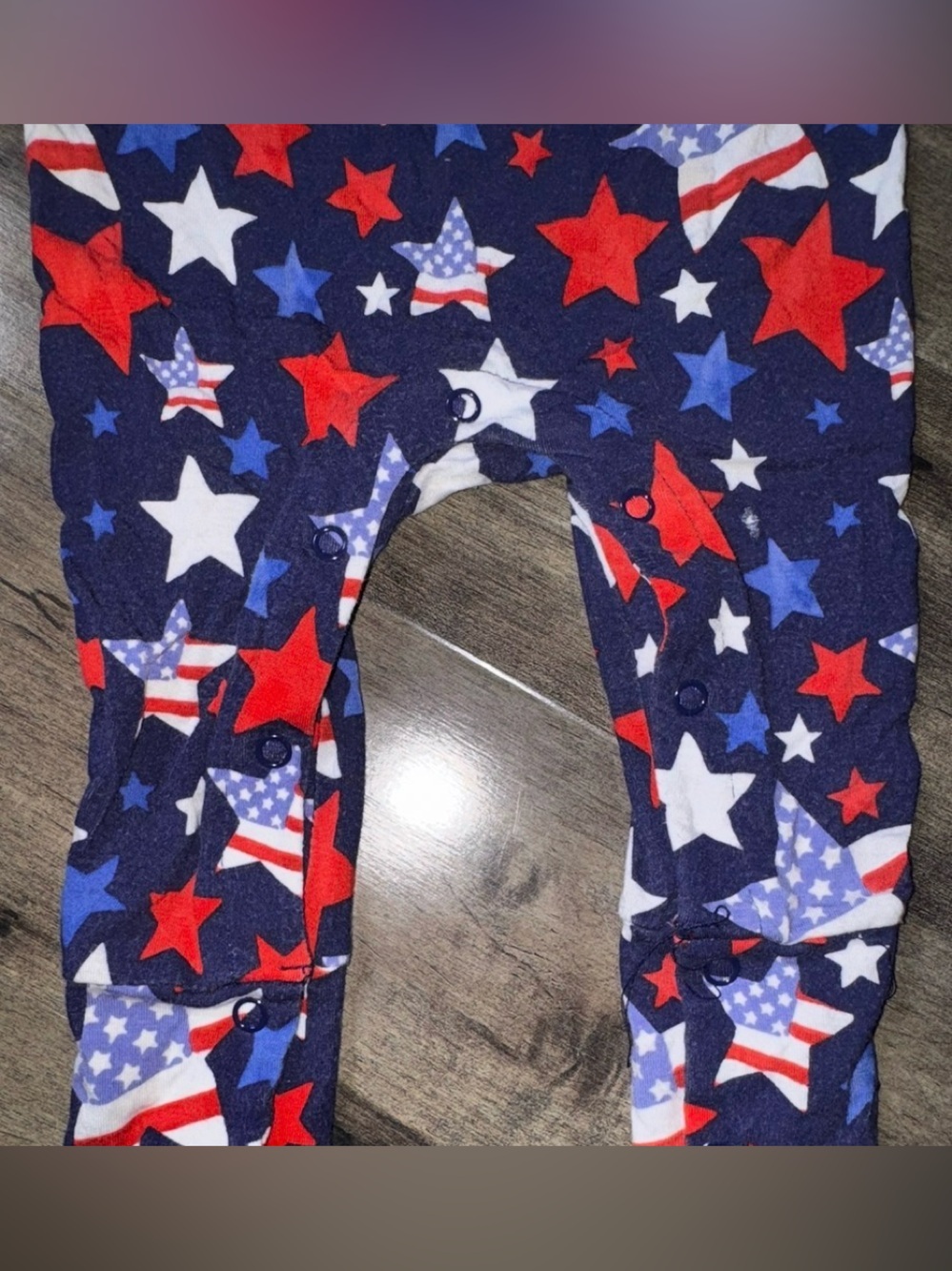 Posh Peanut USA Stars Patriotic Bamboo Overall Romper 18-24M - Picture 4 of 6